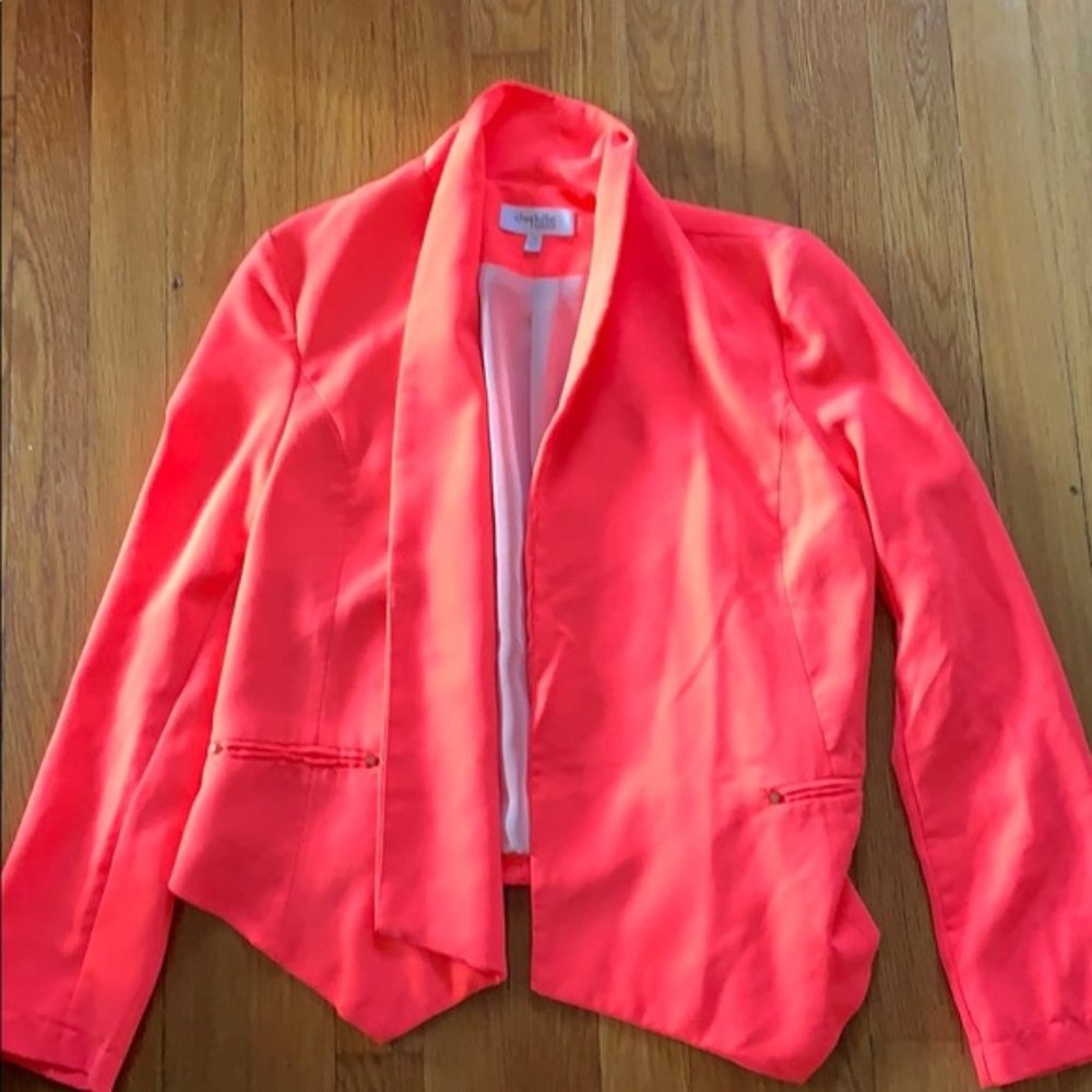 Charlotte Russe neon pink/orange blazer.